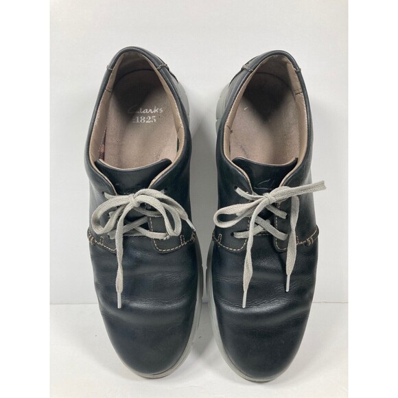 CLARKS 1825 Mens 9.5 Leather Lace Up Oxfords Casual Awesome!